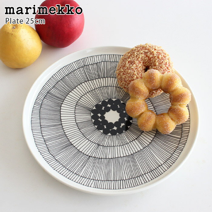 marimekko ( マリメッコ ) Siirtolapuutarha ( シイルトラプータルハ ) プレート φ25cm / ホワイト　【 正規販売店 】【 メール便不可 】