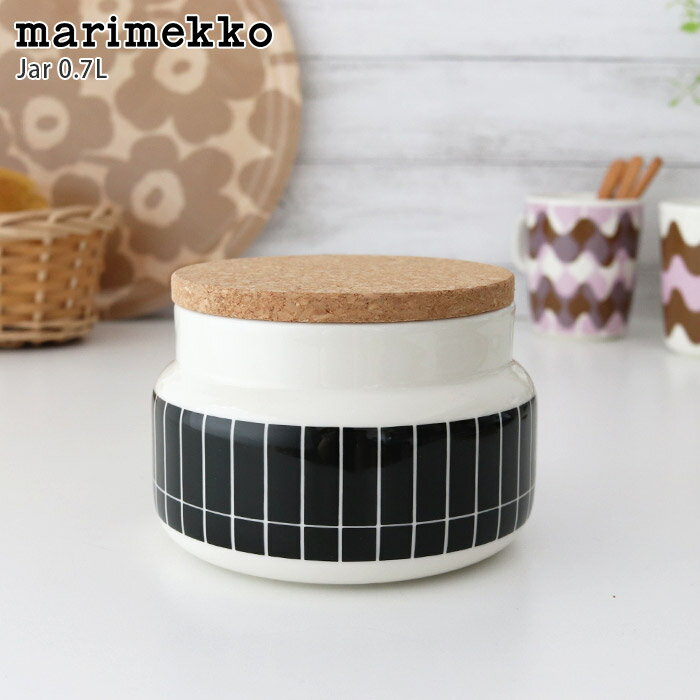 マリメッコ ( marimekko ) Tiiliskivi ( ティイリスキヴィ ) Jar ジャー 0.7L / ダークグリーン×ホワイト　【 正規販売店 】【 メール便不可 】のサムネイル