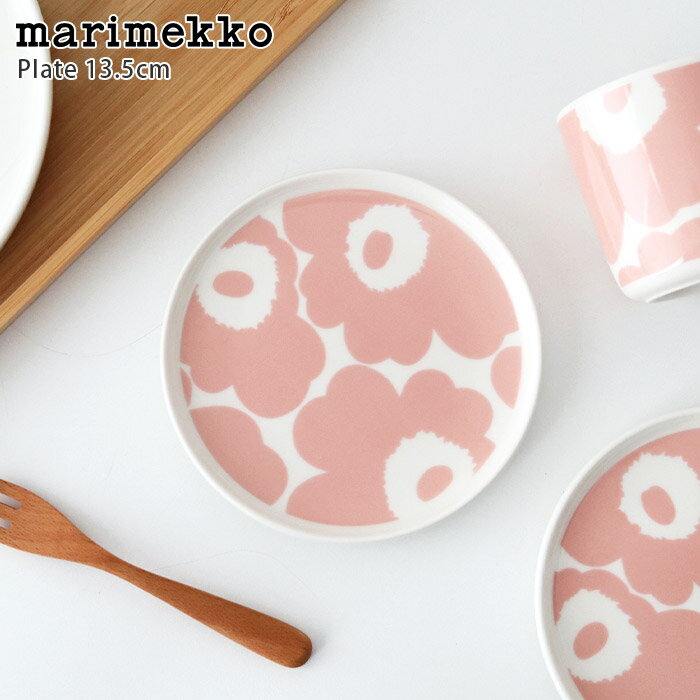 マリメッコ ( marimekko ) Unikko ( ウニッコ ) プレート 13.5cm / ピンク×ホワイト　【 日本限定 】【 正規販売店 】【 メール便不可 】のサムネイル