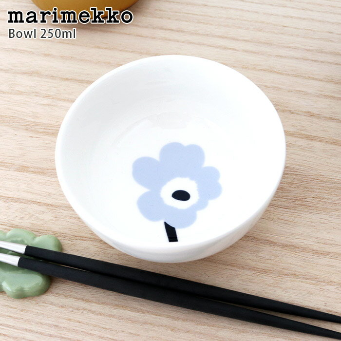 マリメッコ ( marimekko ) ウニッコ ( Unikko ) ボウル 300ml / ライトブルー×ホワイト 【 アジア限定 】【 正規販売店 】のサムネイル