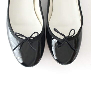 【正規販売店】 repetto ( レペット )【 V086V 】 BB Cendrillon ( サンドリオン ) パテントレザー フラット バレエシューズ /ブラック .