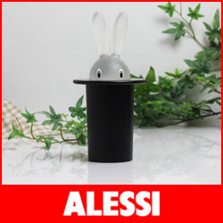 【 正規販売店 】 ALESSI ( アレッシィ )　Magic Bunny 楊枝入れ / ブラック　【あす楽】.