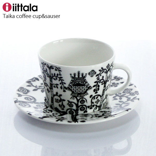 iittala ( イッタラ ) Taika ( タイカ ) コーヒーカップ ＆ ソーサー / ブラック ( 一客 )　【 正規販売店 】.