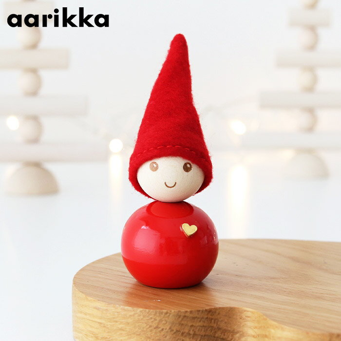 aarikka アーリッカ 森の妖精トントゥ / ゴールドハート H9cm　北欧 クリスマス インテリア 木製 雑貨 【 正規販売店 】【 熨斗対応不可/メール便不可 】のサムネイル