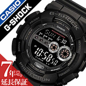 楽天腕時計ギフトのパピヨンGD-100-1BJF 【5年保証対象】カシオ ジーショック CASIO G-SHOCK Gショック G SHOCK GSHOCK ジーショック時計 ジーショック腕時計 gshock時計 gshock腕時計 メンズ ブラック デジタル 液晶 防水 オール ブラック シルバー レッド