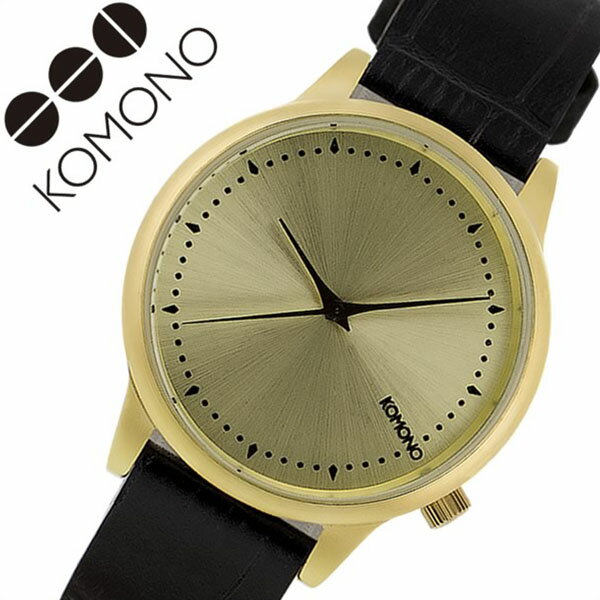 コモノ コモノ 腕時計 KOMONO 時計 コモノ 時計 KOMONO 腕時計 コモノ腕時計 エステール モンテ カルロ ESTELLE MONTE CARLO レディース ゴールド KOM-W2702 人気 新作 ブランド トレンド 革 ベルト レザー ブラック おしゃれ インスタ insta シンプル 薄型 送料無料【FK2020_1】