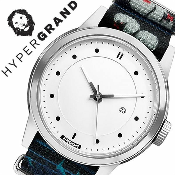 ハイパーグランド 腕時計 HYPERGRAND 時計 ハイパー グランド HYPER GRAND ハイパーグラウンド マーベリック シリーズ ナトー MAVERICK SERIES NATO メンズ レディース ホワイト NWM4AVAL 人気 ブランド ナイロン ベルト シルバー おしゃれ【FK2020_1】
