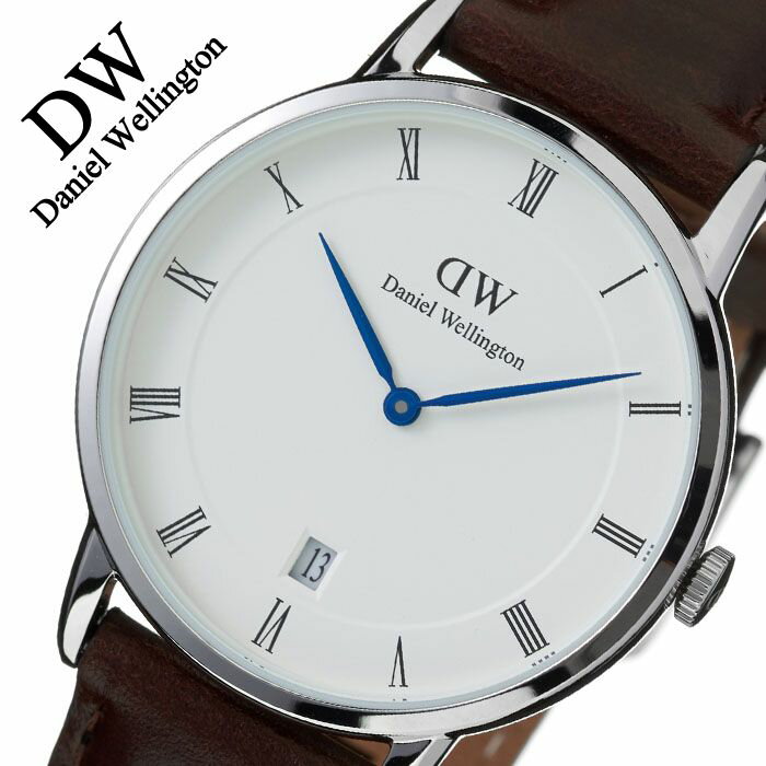 【5年保証対象】ダニエルウェリントン 腕時計 DanielWellington 時計 ダニエル ウェリントン 時計 Daniel Wellington 腕時計 ダッパー ブリストル シルバー Dapper Bristol Silver 34mm レディース ホワイト DW00100098 [ シンプル シルバー DW フォーマル ][ 送料無料 ]