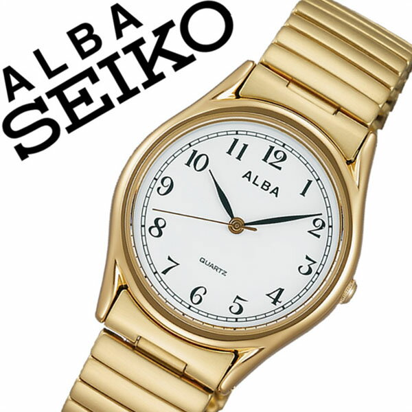 セイコー アルバ 腕時計（メンズ） 【7年保証対象】セイコー アルバ 腕時計 SEIKO ALBA 時計 セイコーアルバ SEIKOALBA アルバ時計 アルバ腕時計 メンズ ホワイト AQGK440 プレゼント メタル ベルト 正規品 アナログ スタンダード ゴールド