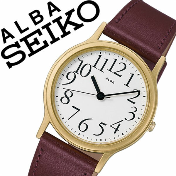 セイコー アルバ 腕時計（メンズ） 【延長保証対象】セイコー アルバ 腕時計 SEIKO ALBA 時計 セイコーアルバ SEIKOALBA アルバ時計 アルバ腕時計 メンズ ホワイト AQGN401 プレゼント 革 ベルト 正規品 アナログ スタンダード ブラウン ゴールド