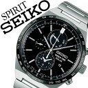 セイコースピリット 【5年保証対象】セイコー スピリット スマート 腕時計 SEIKO SPIRIT SMART 時計 セイコー 時計 SEIKO 腕時計 メンズ ブラック SBPJ025 メタル ベルト 正規品 防水 ソーラー シルバー 送料無料