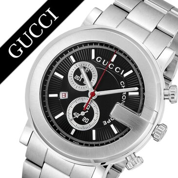 グッチ 腕時計 GUCCI 時計 グッチ 時計 GUCCI 腕時計 Gクロノ G-Chrono メンズ ブラック YA101309 人気 ブランド 防水 高級 プレゼント メタル ベルト シルバー 父の日 ギフト