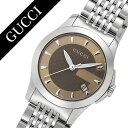 【10%OFF ¥7,548-円引】グッチ 腕時計 GUCCI 時計 Gタイムレス G Timeless レディース ブラウン YA126503 人気 ブランド 防水 高級 プレゼント ギフト メタル ベルト シルバー 日付カレンダー