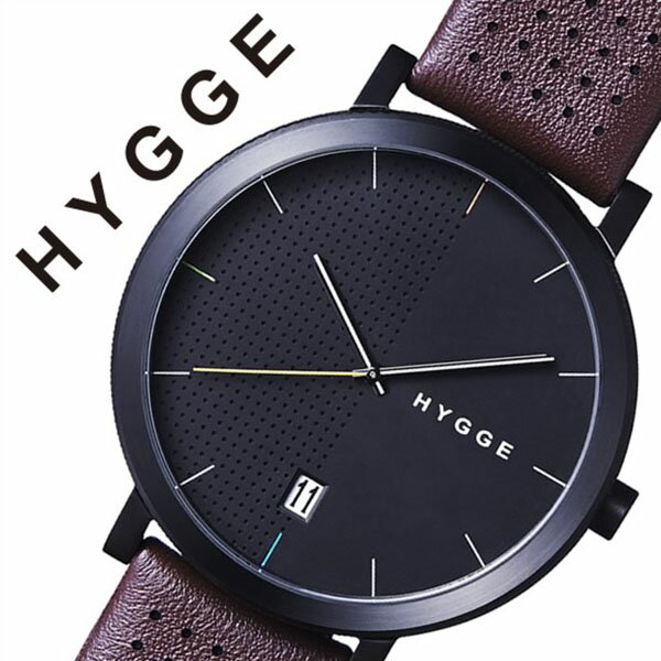 ヒュッゲ 腕時計 HYGGE 時計 ヒュッゲ 時計 HYGGE 腕時計 2203 メンズ レディース ブラック HGE020063 正規品 人気 ブランド 防水 革 レザー ペアウォッチ ユニセックス デザイナーズウォッチ ファッション ブラウン ギフト 送料無料【FK2020_3】