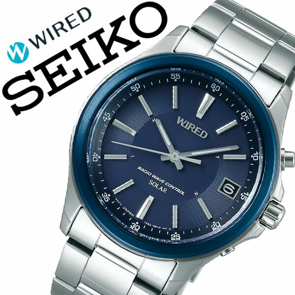 【5年保証対象】セイコー 腕時計 SEIKO 時計 セイコー 時計 SEIKO 腕時計 ワイアード WIRED メンズ ブルー AGAY013 正規品 ビジネス スーツ オフィスカジュアル シンプル ラウンド メタル ソーラー 電波時計 送料無料