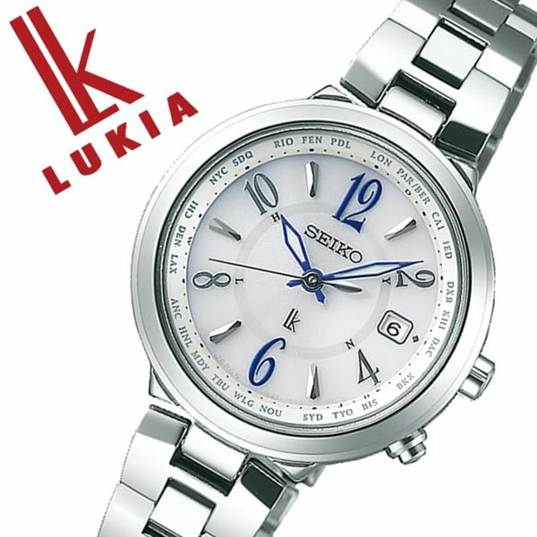 ルキア 腕時計 LUKIA 時計 SEIKO 腕時計 セイコー 時計 レディース ホワイト SSVV033 [人気 ブランド バーゲン プレゼント ギフト 防水 ソーラー 電波 時計 メタル かわいい][ 新社会人 就職祝い ]