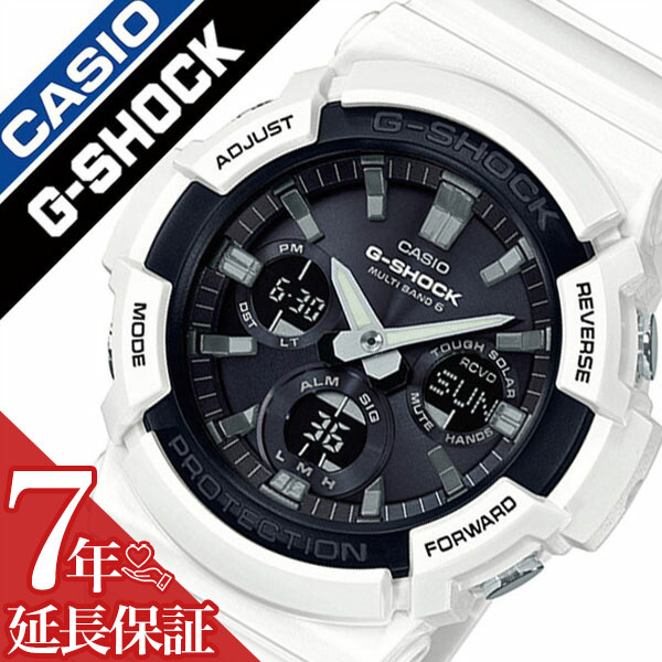 カシオ 腕時計 CASIO 時計 ジーショック G-SHOCK メンズ ブラック GAW-100B-7AJF Gショック スタンダード スポーツウォッチ アウトドア ビッグフェイス ワールドタイム カレンダー ソーラー デジタル アナデジ 電波時計 モノトーン 送料無料