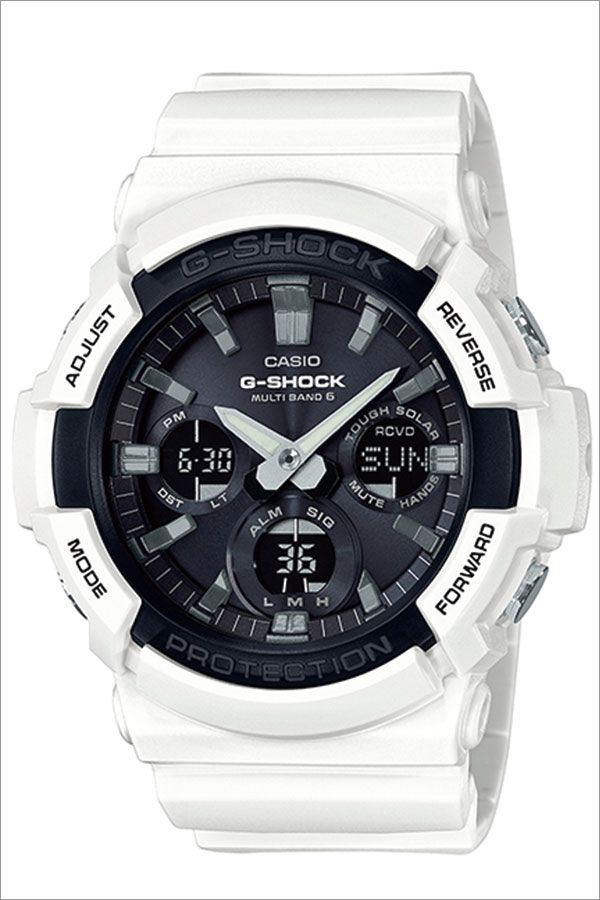 カシオ 腕時計 CASIO 時計 ジーショック G-SHOCK メンズ ブラック GAW-100B-7AJF Gショック スタンダード スポーツウォッチ アウトドア ビッグフェイス ワールドタイム カレンダー ソーラー デジタル アナデジ 電波時計 モノトーン 送料無料