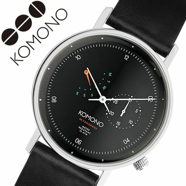 腕時計, 男女兼用腕時計  KOMONO KOMONO WALTHER RETROGRADE BLACK KOM-W4030 FK20203