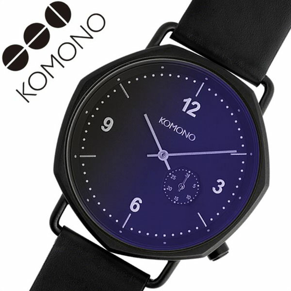 コモノ 腕時計 KOMONO 時計 コモノ 時計 KOMONO 腕時計 オルソン ミッドナイト ORSON MIDNIGHT メンズ レディース ユニセックス ネイビー KOM-W4151 人気 ブランド プレゼント ギフト 革 レザー ベルト シンプル おしゃれ ブラック 送料無料【FK2020_3】