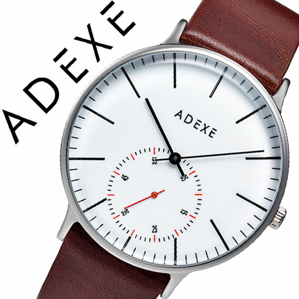 [当日出荷] アデクス 腕時計 ADEXE 時計 アデックス グランデ GRANDE メンズ ホワイト 1868B-03 正規品 人気 ロンドン カップル コーデ カジュアル ファッション トレンド ペア ペアウォッチ SNS シンプル クラシカル 革 レザー ブラウン プレゼント ギフト 送料無料