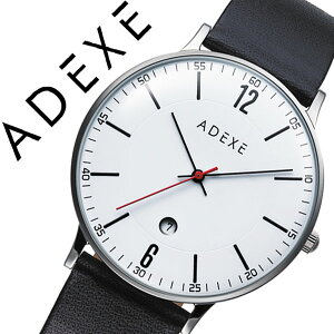 アデクス 腕時計 ADEXE 時計 アデックス グランデ GRANDE メンズ ホワイト 2046B-02 正規品 人気 ロンドン おしゃれ カジュアル ファッション トレンド ペア ペアウォッチ SNS カレンダー シンプル クラシカル 革 レザー ブラック プレゼント ギフト 送料無料