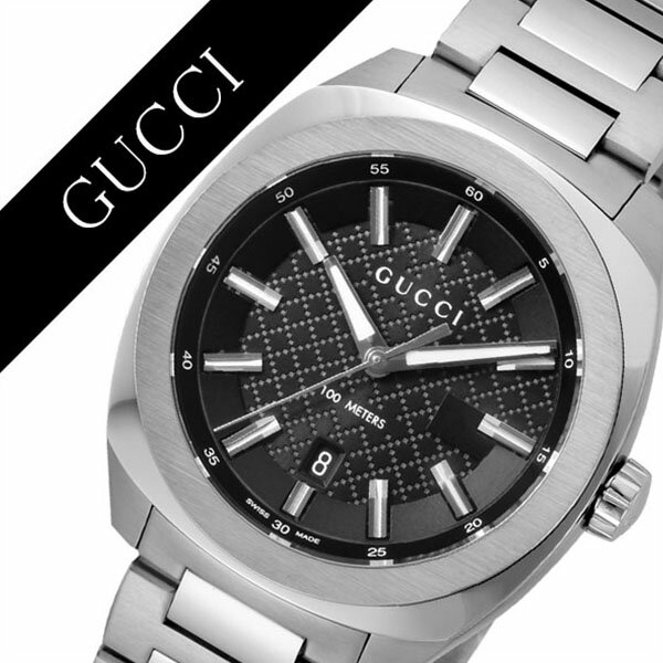 グッチ 腕時計 GUCCI 時計 グッチ 時計 GUCCI 腕時計 GG2570 メンズ/ブラック YA142312 人気 イタリア ブランド 高級 メタル 防水 おすすめ ファッション プレゼント ギフト 送料無料