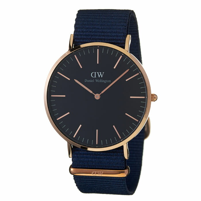 [当日出荷] ダニエルウェリントン 腕時計 DanielWellington 時計 ダニエル ウェリントン 時計 Daniel Wellington 腕時計 クラシック ブラック Classic Black メンズ レディース DW00100277 [ ブランド DW ペアウォッチ ネイビー ベイズウォーター 40mm ][送料無料]