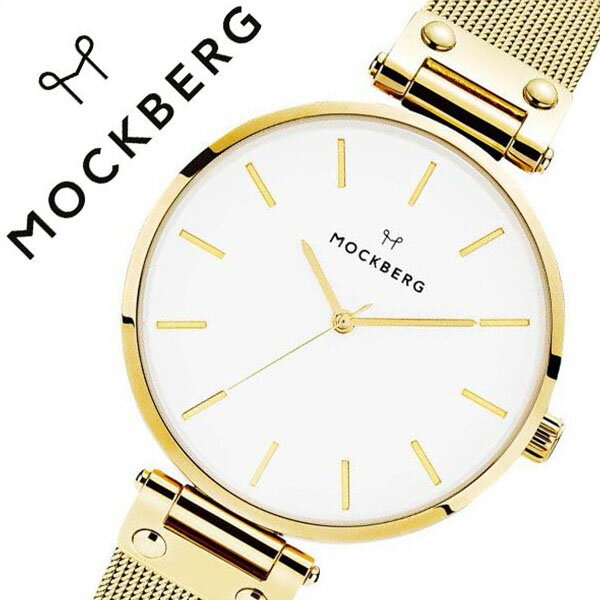 【安心2年保証♪国内正規品】モックバーグ 腕時計 MOCKBERG 時計 モックバーグ時計 MOCKBERG腕時計 レディース 女性 用 彼女 妻 嫁 ホワイト MO501 ブランド 上品 かわいい おしゃれ おすすめ ラウンド シンプル 北欧 ファッション カジュアル ゴールド【FK2020_3】