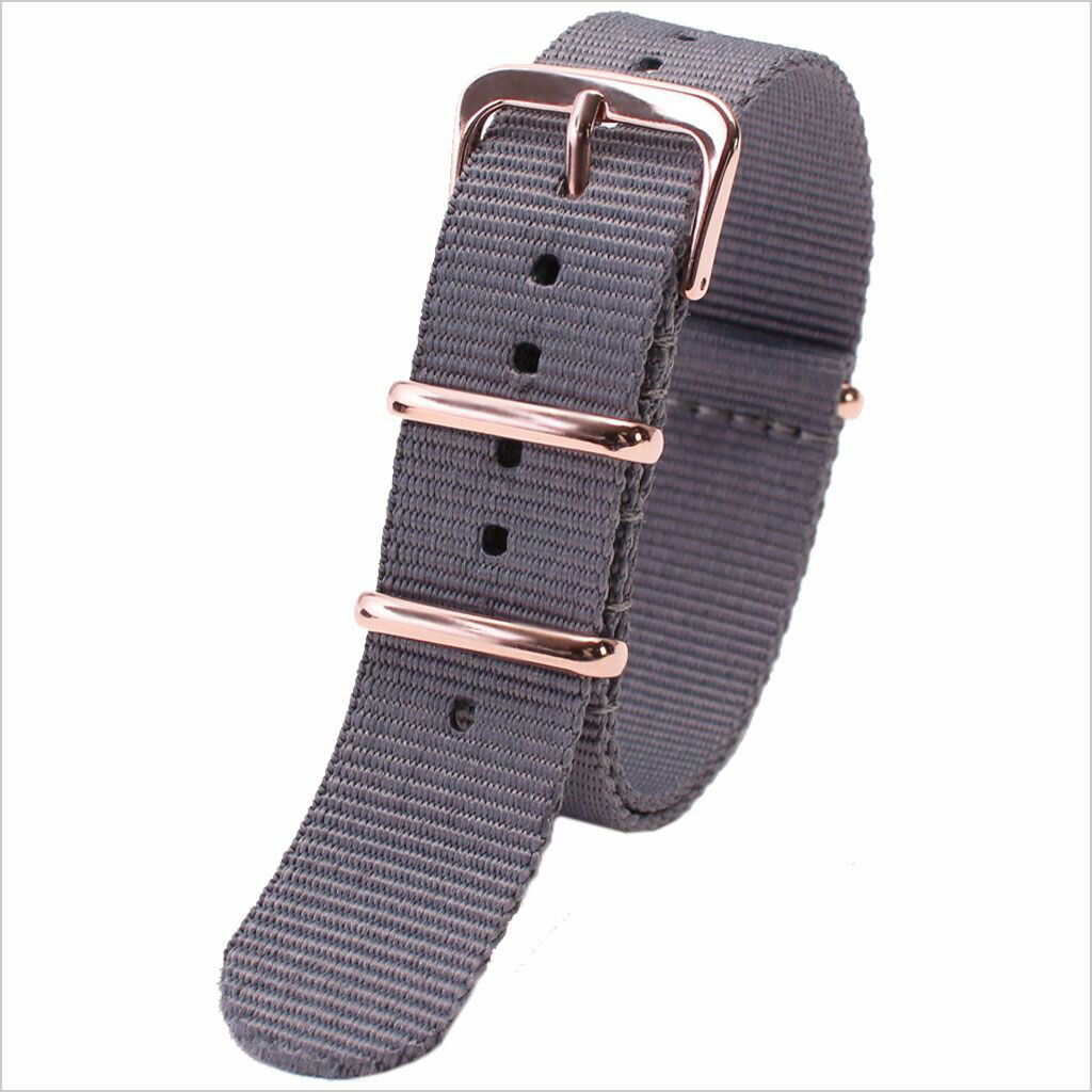 【ダニエルウェリントン 40mm 対応】ナイロン ナトー ベルト 腕時計ベルト NATO BELT ナトー ベルト 替えベルト 替えバンド 時計バンド グレー 20mm メンズ レディース [ 交換用 高品質 軽量 カジュアル ファッション おしゃれ アウトドア プレゼント ギフト ][]