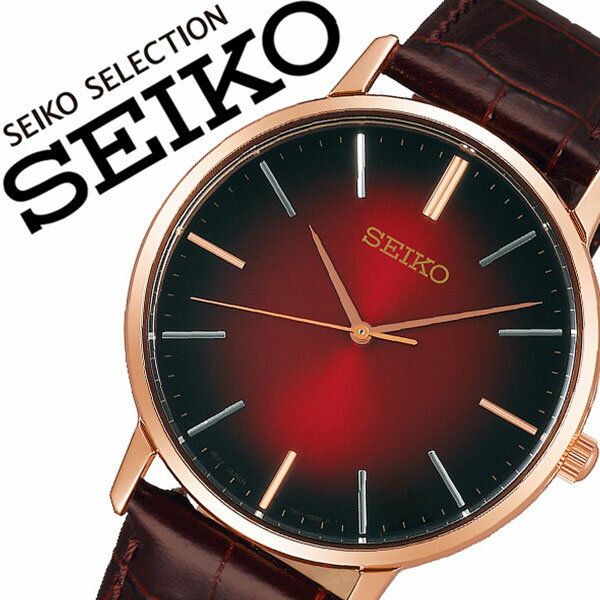 セイコー セイコーセレクション 腕時計 SEIKO SEIKOSELECTION 時計 セイコー 時計 SEIKO 腕時計 メンズ レッド SCXP130 ラウンド アナログ ゴールド 革 プレゼント ギフト カレンダー シンプル…
