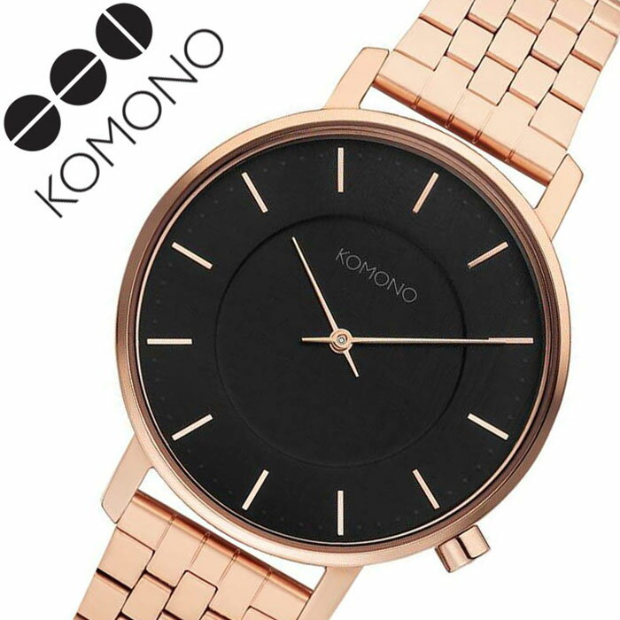 Rakuten - コモノ 腕時計 KOMONO 時計 コモノ時計 コモノ腕時計 ハーロウ HARLOW レディース 女性 向け 彼女 妻 ブラック KOM-W4124 かわいい おしゃれ メタル メッシュ ベルト シンプル 丸 ラウンド ブランド プレゼント 人気 送料無料【FK2020_3】