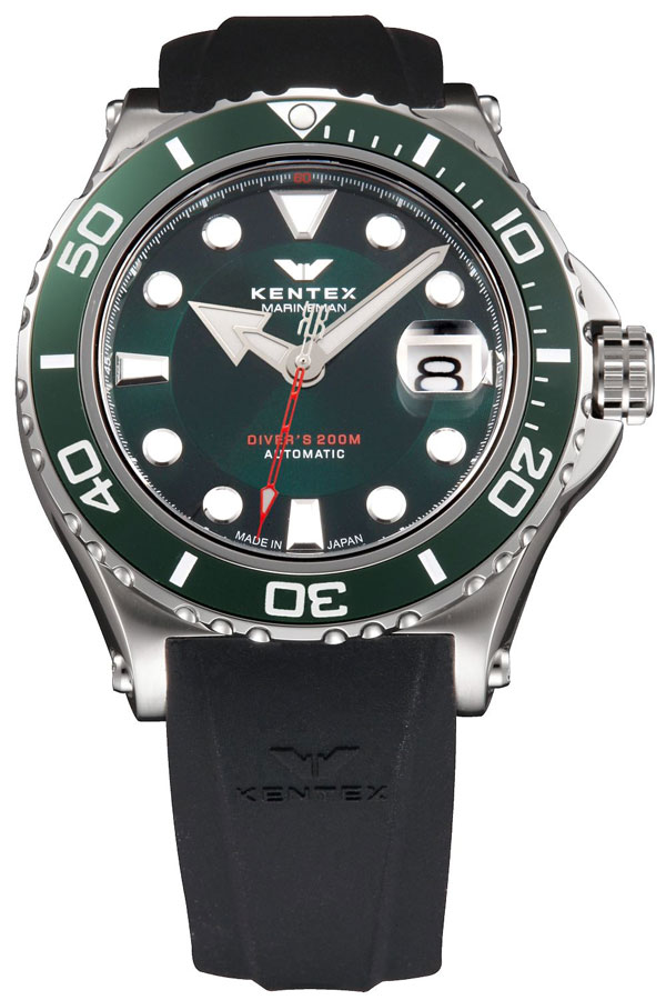 【5年保証対象】ケンテックス 腕時計 KENTEX 時計 ケンテックス 時計 KENTEX 腕時計 マリンマン シーホース 2 MARINEMAN SEAHOURSE 2 メンズ グリーン S706M-19 人気 機械式 カレンダー メカニカル ダイバーズ ダイバーズウォッチ 自動巻き ブランド ラウンド ビジネス