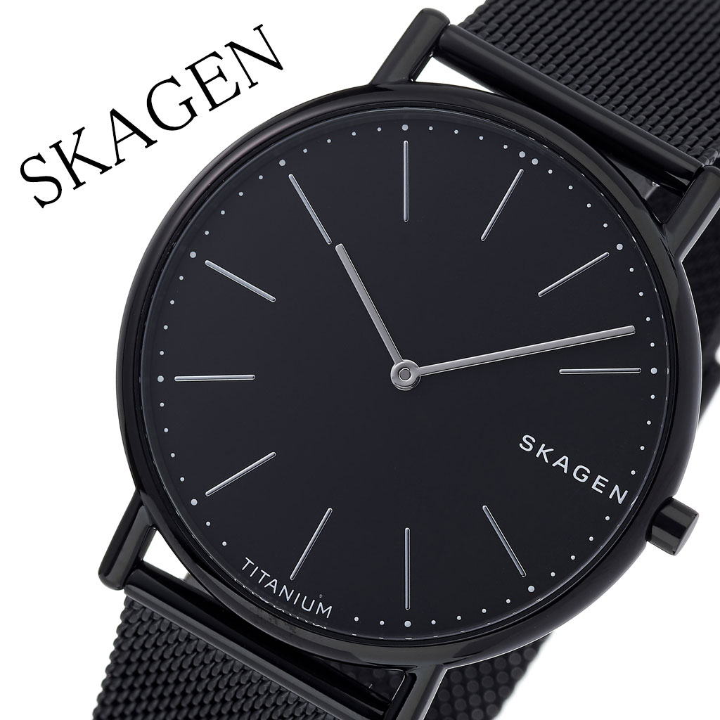 スカーゲン 腕時計 SKAGEN 時計 スカーゲン時計 スカーゲン腕時計 シグネチャー SIGNATUR メンズ レディース 男性 女性 用 男女兼用 ブラック SKW6484 人気 おしゃれ 北欧 メッシュ ラウンド アナログ シンプル カジュアル ブランド ファッション ギフト プレゼント 送料無料