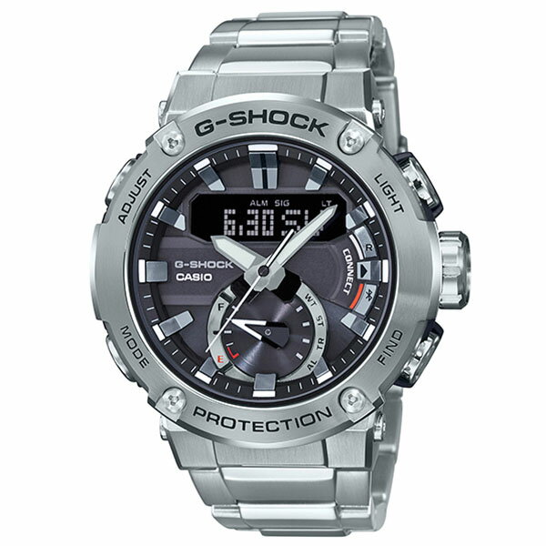 【5年保証対象】カシオ 腕時計 CASIO 時計 ジーショック ジースチール G-SHOCK G-STEEL メンズ ブラック GST-B100D-1AJF [ 新作 人気 おすすめ 流行 ブランド 防水 高級 ソーラー 電波 ステンレスベルト メタル メタルバンド カレンダー クロノグラフ スマートフォン 連動 ]