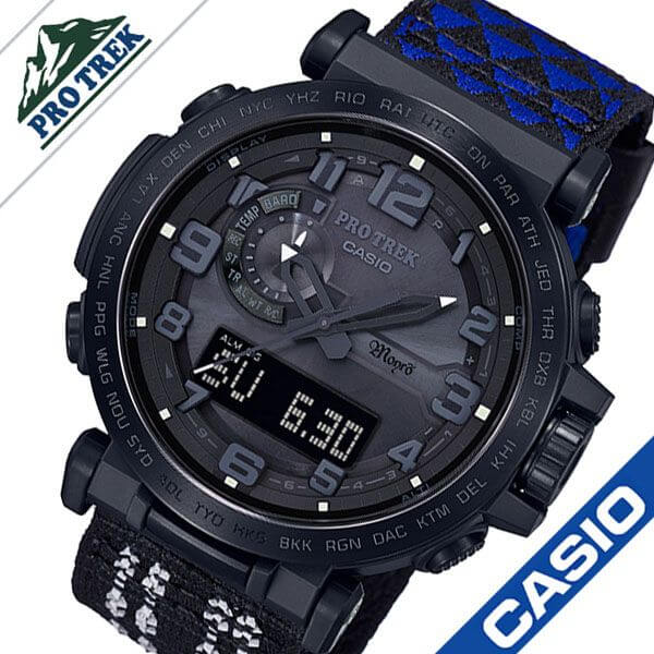 【5年保証対象】カシオ 腕時計 CASIO 時計 プロトレック モンロ コラボ PRO TREK Monro メンズ ブラック PRW-6600MO-1JR [ 正規品 新作 人気 ブランド 防水 ソーラー 電波ソーラー ソーラー電波 電波時計 電波 アウトドア 仕事 スーツ カジュアル ラバー ベルト 登山 ]