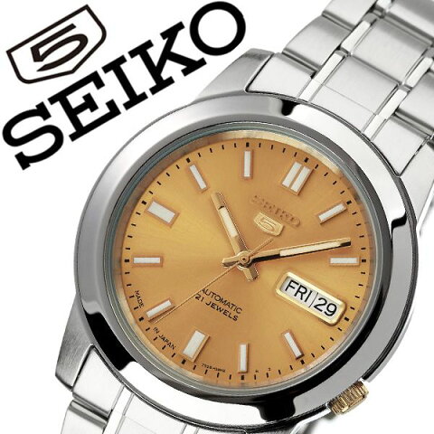 セイコー 腕時計 SEIKO 時計 セイコー時計 SEIKO腕時計 セイコーファイブ SEIKO5 メンズ ゴールド SNKK15J1 [ 人気 ブランド 旦那 夫 彼氏 逆輸入 定番 機械式 自動巻き 日本製 お洒落 ファッション シンプル フォーマル スーツ 営業 仕事 商社 プレゼント ギフト ]送料無料