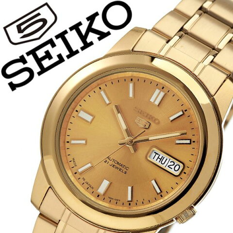 セイコー 腕時計 SEIKO 時計 セイコー時計 SEIKO腕時計 セイコーファイブ SEIKO5 メンズ ゴールド SNKK20J1[ 人気 ブランド 旦那 夫 彼氏 逆輸入 定番 機械式 自動巻き 日本製 おしゃれ ファッション シンプル フォーマル スーツ 営業 仕事 商社 プレゼント ギフト ]送料無料