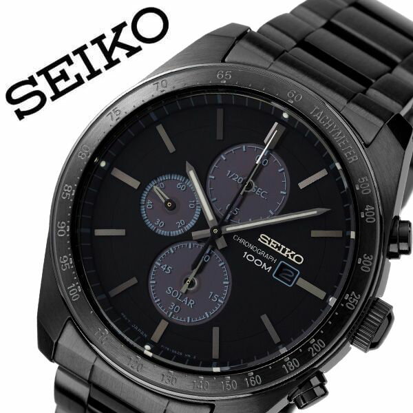 セイコー 腕時計 SEIKO 時計 セイコー時計 SEIKO腕時計 メンズ ブラック SSC721P1 [ 人気 ブランド おすすめ 防水 ステンレス ベルト メタル 逆輸入 社会人 スーツ 仕事 ビジネス 営業 カレンダー 彼氏 旦那 夫 大人 かっこいい おしゃれ カジュアル スタイリッシュ 上品 ]