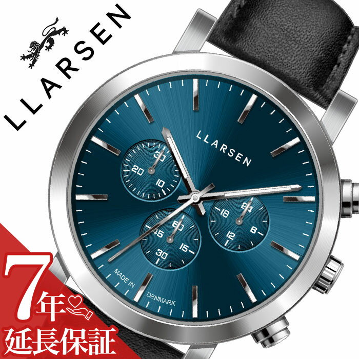 楽天腕時計ギフトのパピヨンエルラーセン 腕時計 LLARSEN 時計 エル ラーセン L LARSEN NOR メンズ ブルー LL149SDIK 人気 ブランド 正規品 クロノグラフ ファッション おしゃれ カジュアル スーツ フォーマル ビジネス プレゼント ギフト 送料無料