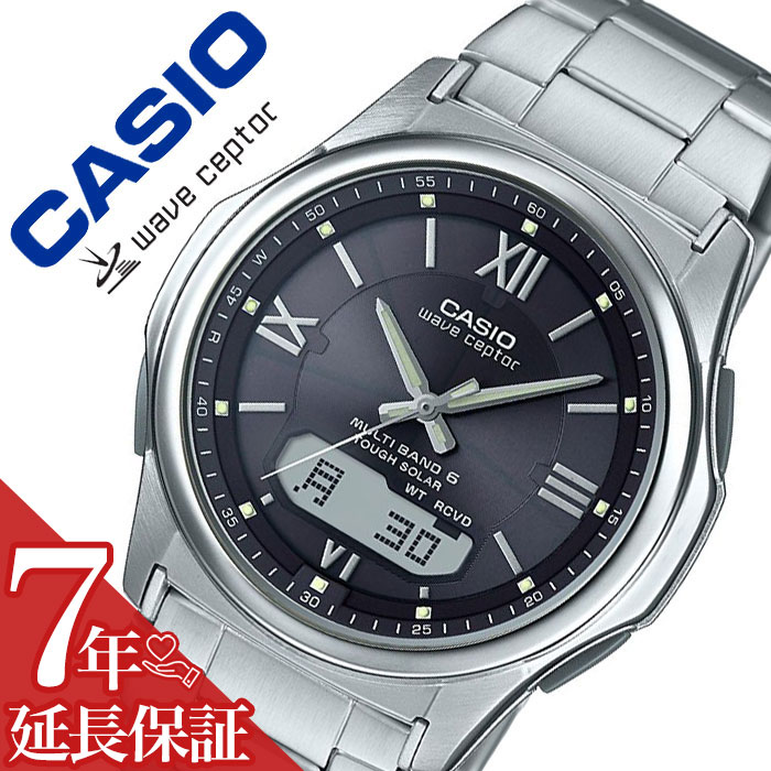 【5年保証対象】カシオ 電波 ソーラー 腕時計 CASIO 時計 ウェーブセプター メンズ 向け 男性 用 ブラック WVA-M630D-1A4JF 人気 ブランド 防水 電波ソーラー ソーラー電波 電波時計 カレンダ…