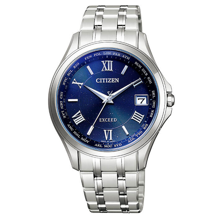 【5年保証対象】シチズン 腕時計 CITIZEN 時計 エクシード EXCEED メンズ ネイビー CB1080-52L 正規品 電波 人気 ブランド 防水 限定 ワールドタイム 軽い 強い ペア お揃い カレンダー シンプル 仕事 スーツ プレゼント ギフト 送料無料
