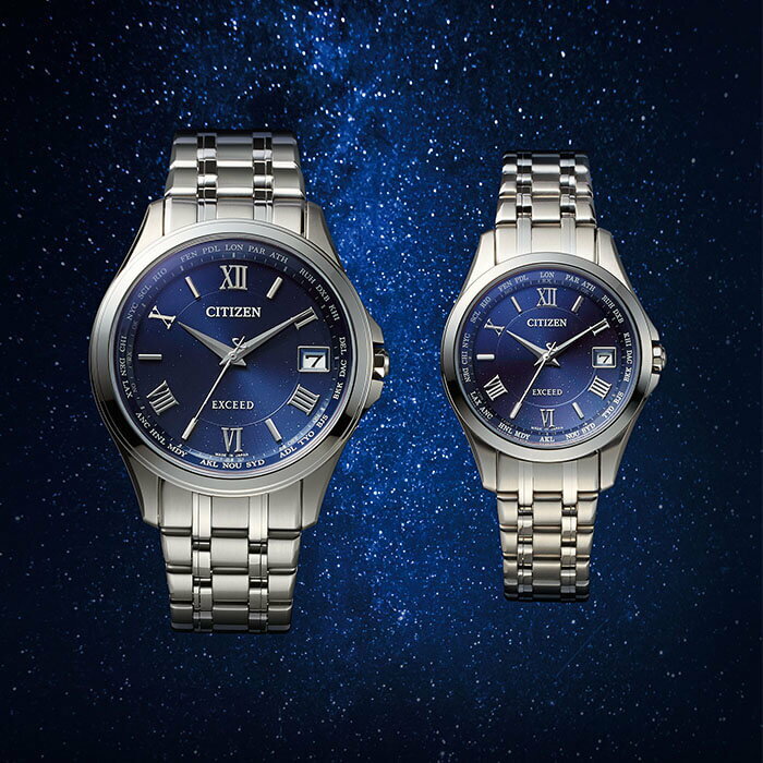 【5年保証対象】シチズン 腕時計 CITIZEN 時計 エクシード EXCEED メンズ ネイビー CB1080-52L 正規品 電波 人気 ブランド 防水 限定 ワールドタイム 軽い 強い ペア お揃い カレンダー シンプル 仕事 スーツ プレゼント ギフト 送料無料