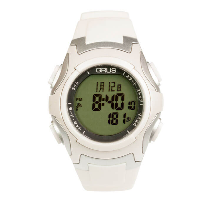 グルス 腕時計 GRUS 時計 ウォーキング電波ウォッチユニセックス メンズ レディース 液晶 GRS005-02 [ 人気 ブランド おすすめ 電波時計 ウォーキング スポーツ ランニング 歩数計測 ペースキーパー デジタル カレンダー ストップウォッチ プレゼント ギフト ]