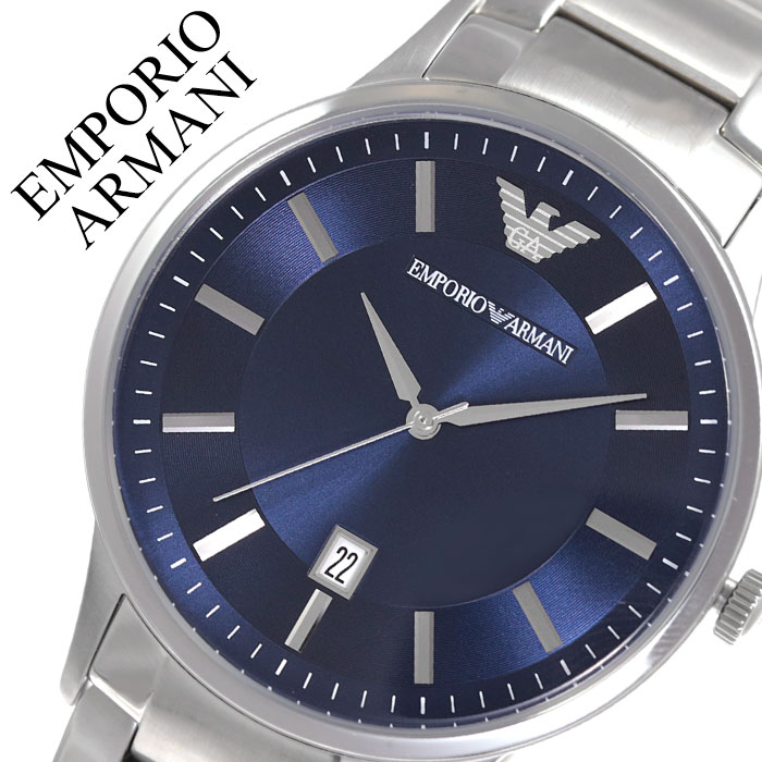 エンポリオアルマーニ 腕時計 EMPORIOARMANI 時計 エンポリオ アルマーニ EMPORIO ARMANI レナート Renato メンズ ブルー AR11180 人気 ブランド おしゃれ カジュアル フォーマル スーツ ビジネス カレンダー シンプル プレゼント ギフト 送料無料