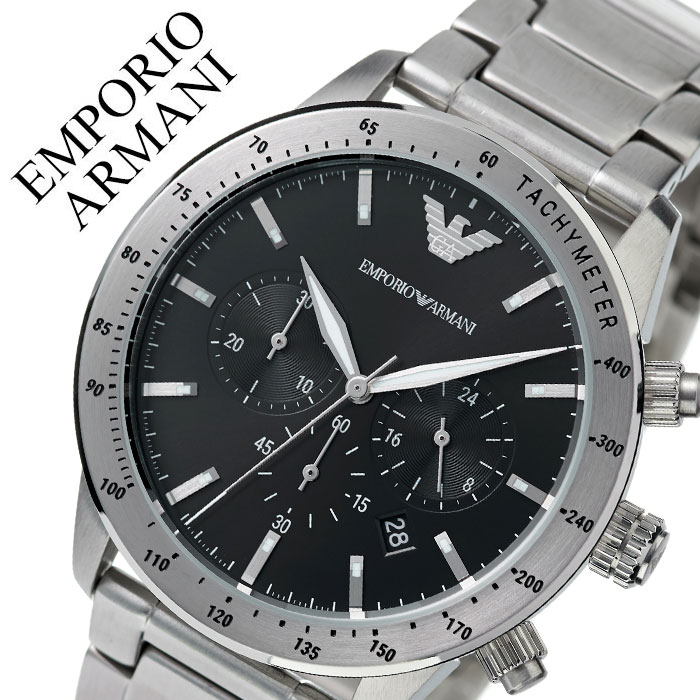 エンポリオアルマーニ 腕時計 EMPORIOARMANI 時計 メンズ ブラック AR11241 人気 ブランド アルマーニ エンポリ シンプル かっこいい 大...