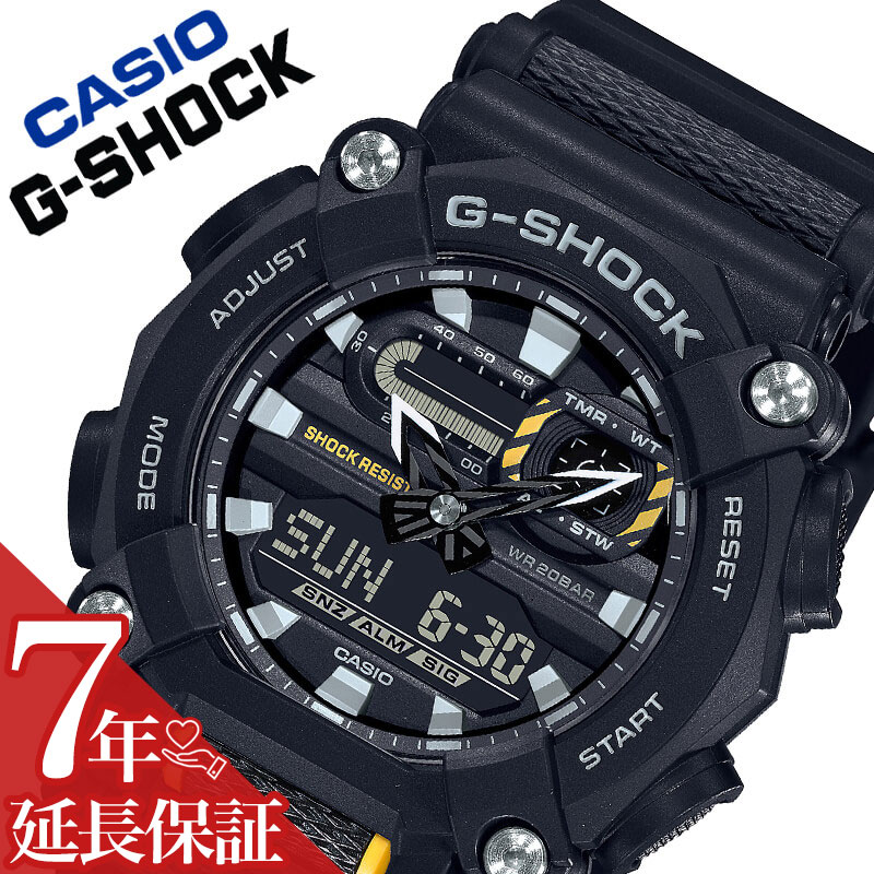 カシオ 腕時計 CASIO 時計 ジーショック G-SHOCK メンズ 男性 父 彼氏 ブラック GA-900-1AJF [ 人気 ブランド おすすめ おしゃれ ラバー イエロー 黒 防水 ストップウォッチ タイマー アナログ 男性 アウトドア スポーツ ランニング 誕生日 プレゼント ギフト ]