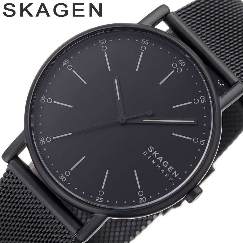 楽天腕時計ギフトのパピヨンスカーゲン 腕時計 SKAGEN 時計 スカーゲン 時計 SKAGEN 腕時計 シグネチャー SIGNATUR ユニセックス ブラック SKW6579 [人気 お洒落 北欧 ラウンド アナログ シンプル カジュアル ブランド ファッション プレゼント ]