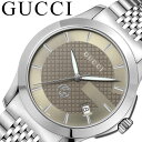 グッチ 腕時計 GUCCI 時計 ジータイムレス G-Timeless メンズ グレーベージュ YA1264107 [ 人気 おすすめ 高級 ブランド 大人 かっこいい メタル ベルト クラシック フォーマル ドレス ビジネス 就職 祝い 仕事 彼氏 恋人 ギフト プレゼント ]