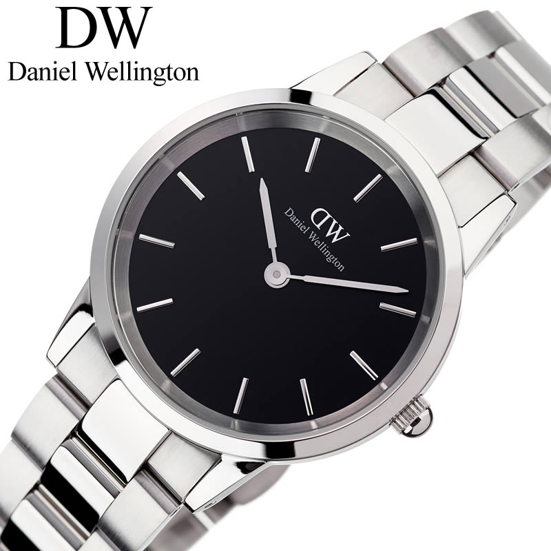 ダニエルウェリントン 腕時計 DanielWellington 時計 ダニエル ウェリントン アイコニック リンク シルバー 36mm Iconic Link Silver レディース ブラック DW00100204 [ 北欧 DW シンプル ブランド 新作 メタル 金属 ベルト 薄型 軽量 人気 クラシック 上品 プレゼント ](2)